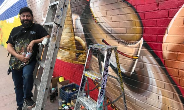 Reflejan identidad francorrinconesa con mural de 48 metros