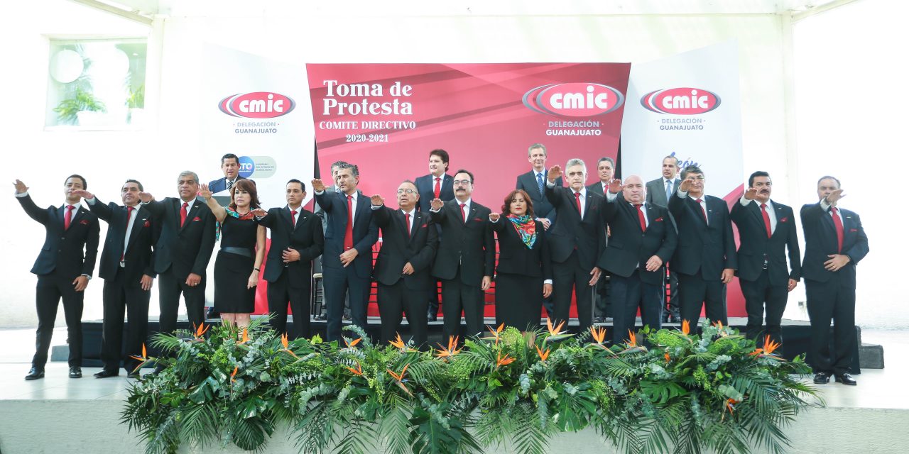 Toma protesta el Comité directivo de la CMIC 2020-2021 en Guanajuato
