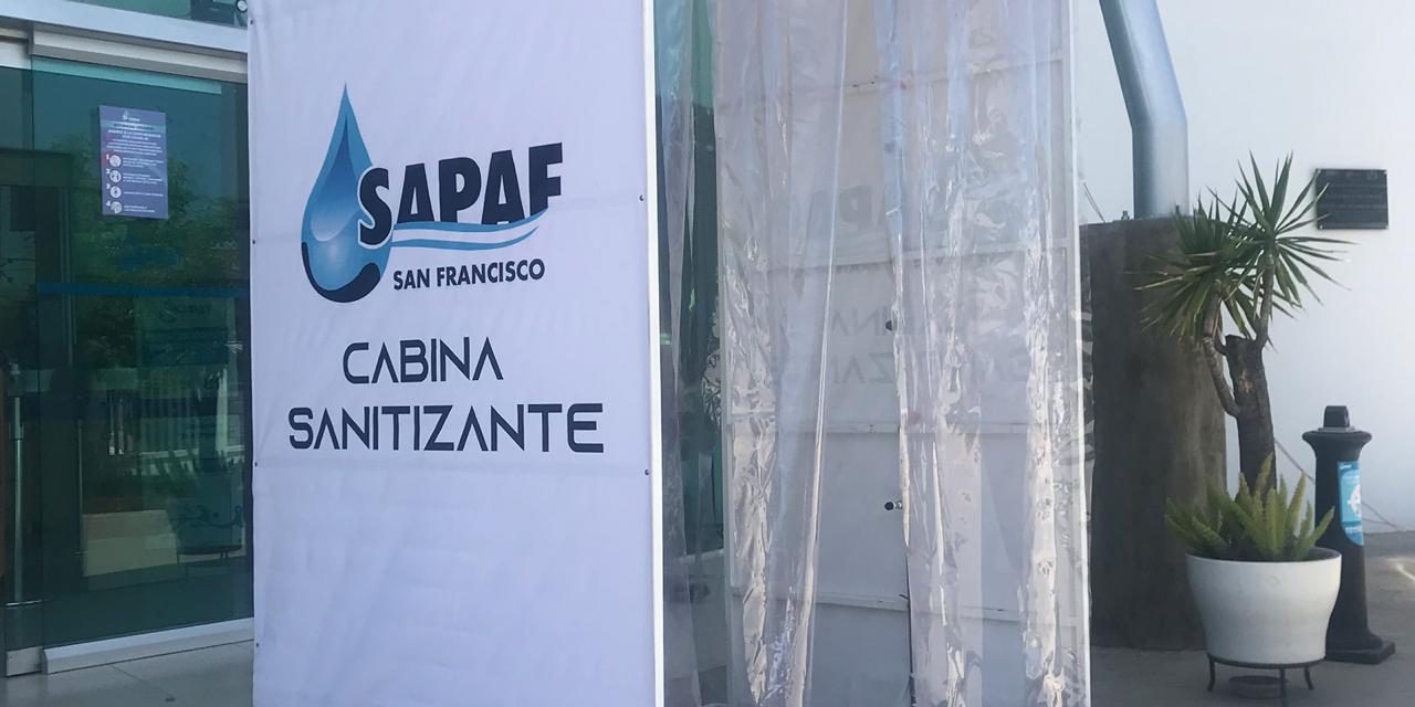 Instalan cabina sanitizante en SAPAF