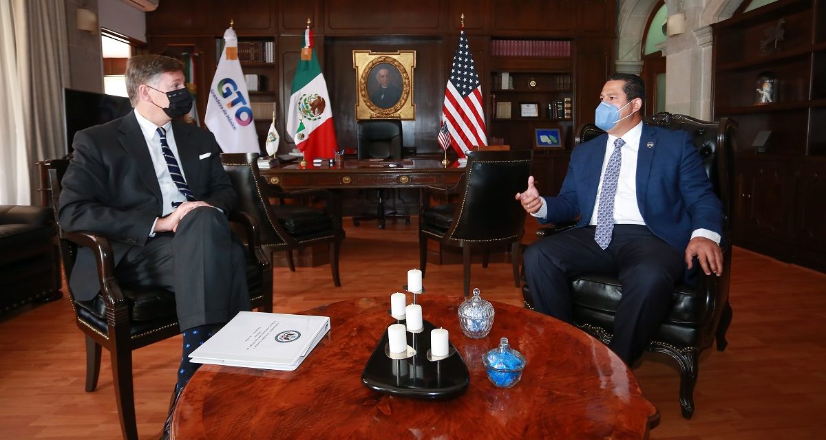 Reconoce Embajador de EUA a Guanajuato como modelo a seguir en colaboración