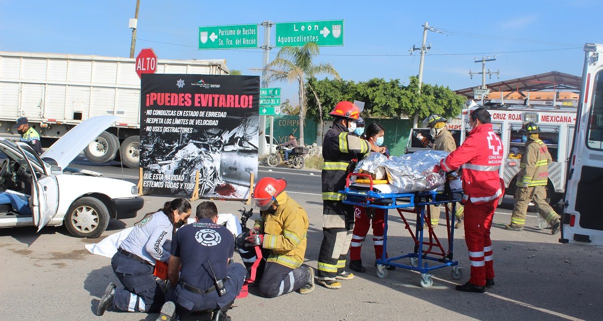 Llevan a cabo simulacro de accidente vial en San Francisco del Rincón