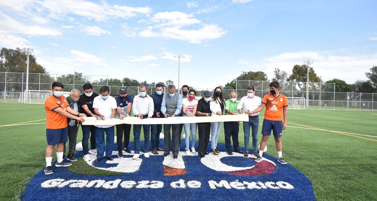 Entregan cancha de paso sintético en deportiva de San Francisco del Rincón