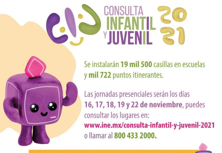 Invita INE a participar en Consulta Infantil y Juvenil 2021