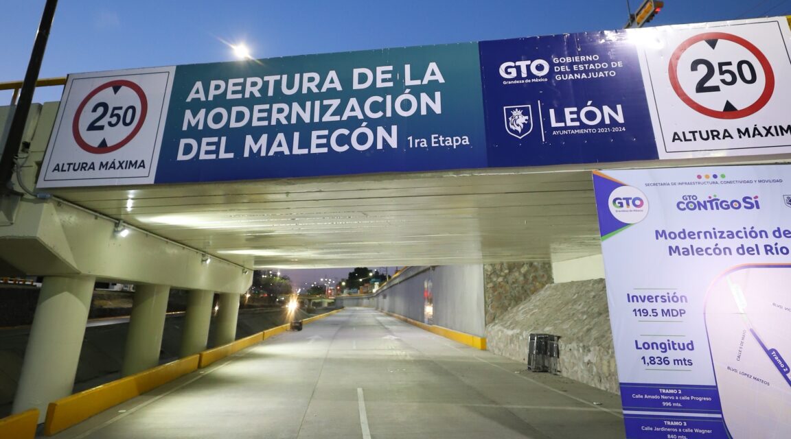 Reabren primer etapa del malecón del Río en León