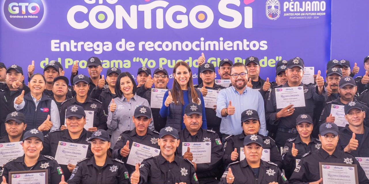 Libia Denisse, titular de SEDESHU, reconoce labor de policías de Pénjamo