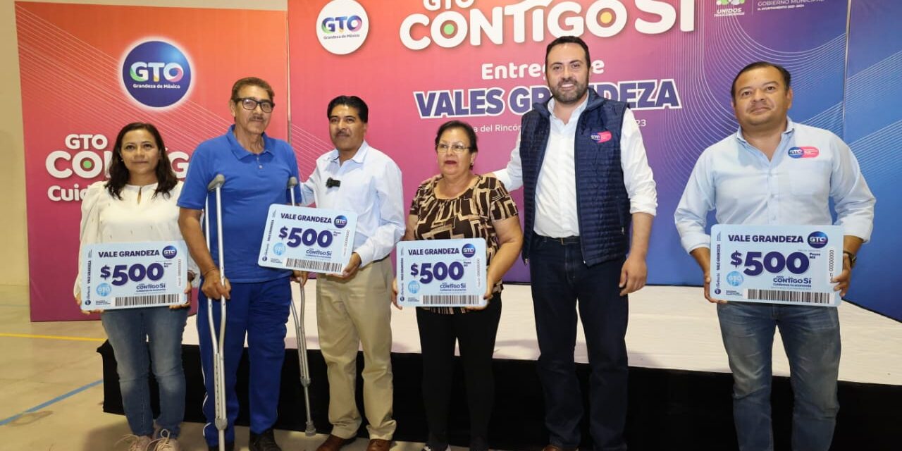 Más de mil 700 familias de Purísima del Rincón reciben vales grandeza