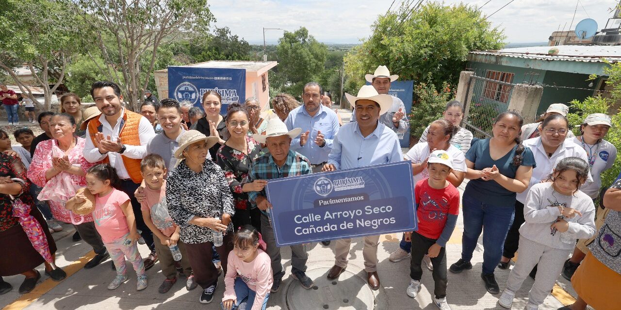 Entregan obra en Cañada de Negros, Purísima del Rincón