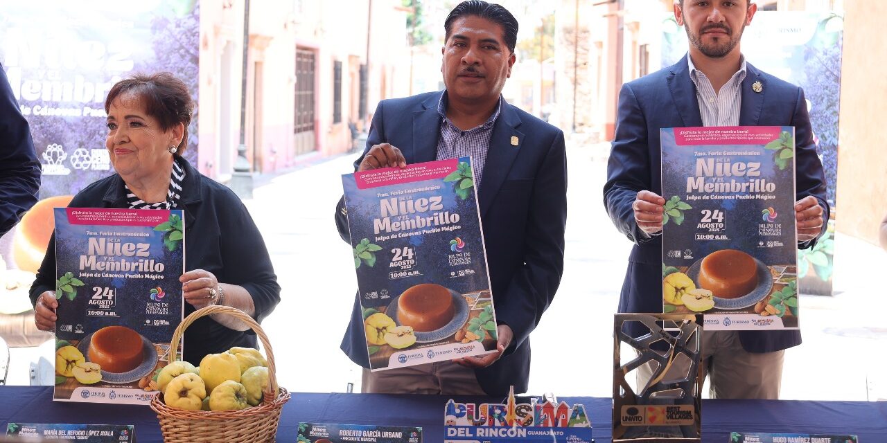 Anuncian Feria de la Nuez y el Membrillo en Jalpa de Cánovas