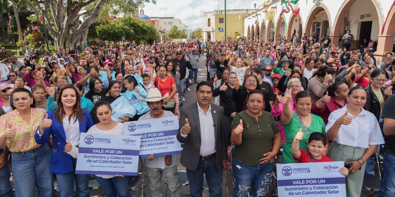 600 familias de Purísima reciben calentadores solares