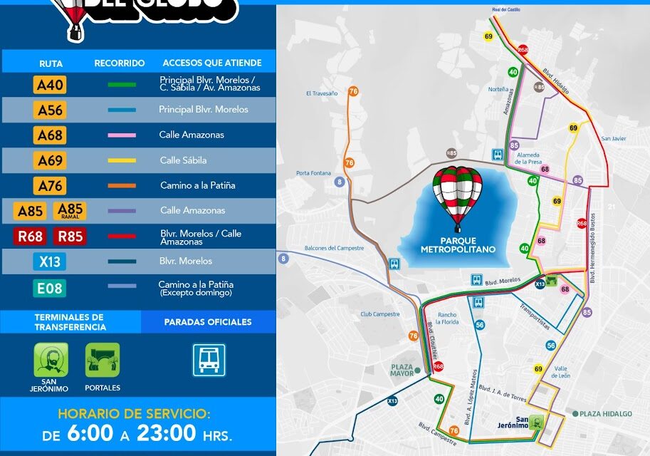 Conoce las rutas que te llevan al Festival del Globo 2025