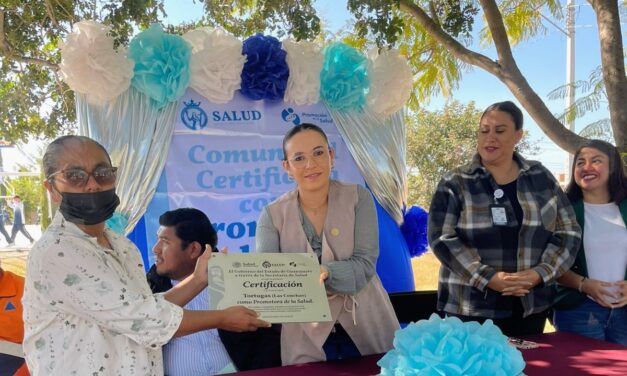 Secretaría de Salud certifica comunidad en San Francisco del Rincón