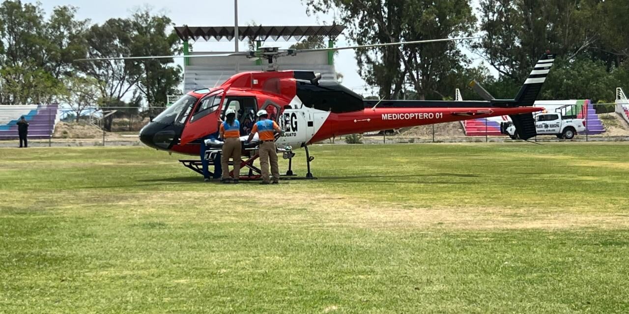 Trasladan a anciano con quemaduras en Manuel Doblado