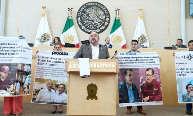 Jorge Espadas señala supuestos vínculos de Morena con el narco