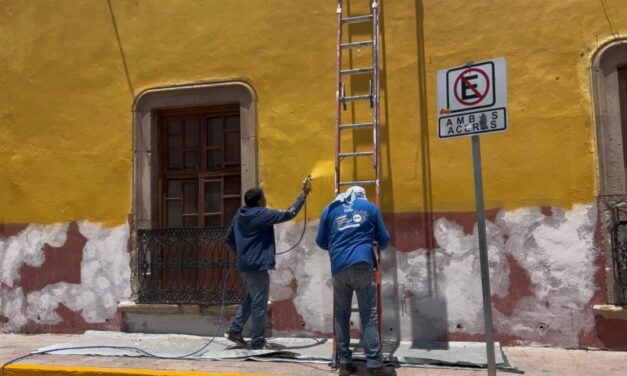 Renuevan fachadas de edificios públicos de Manuel Doblado