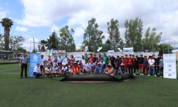 Inicia rehabilitación de cancha de futbol uruguayo en Manuel Doblado