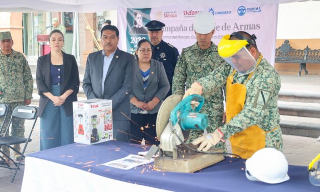 En Purísima del Rincón realizan Campaña de Desarme Voluntario y Canje de Juguetes Bélicos